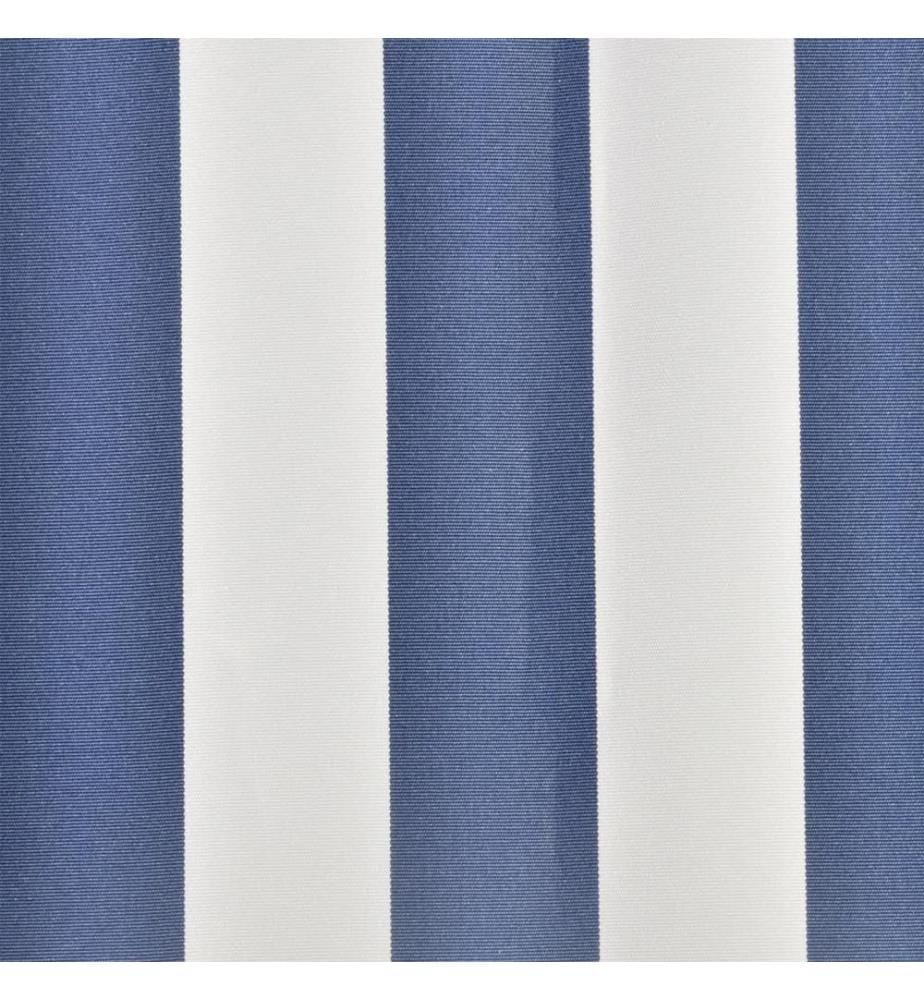 Toit d'auvent toile bleu et blanc 3 x 2,5 m (cadre non inclus)