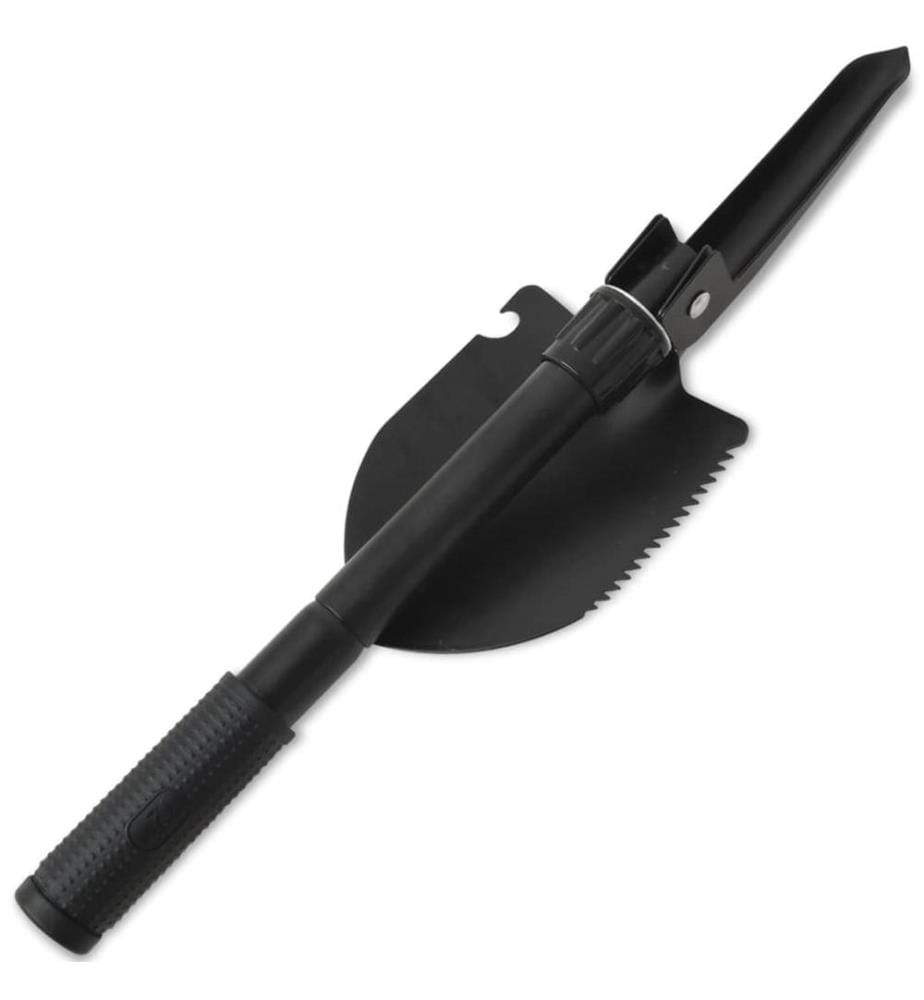 Klappspaten Karbonstahl Schwarz