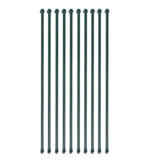 Poteau de jardin 10 pcs 1 m Métal Vert
