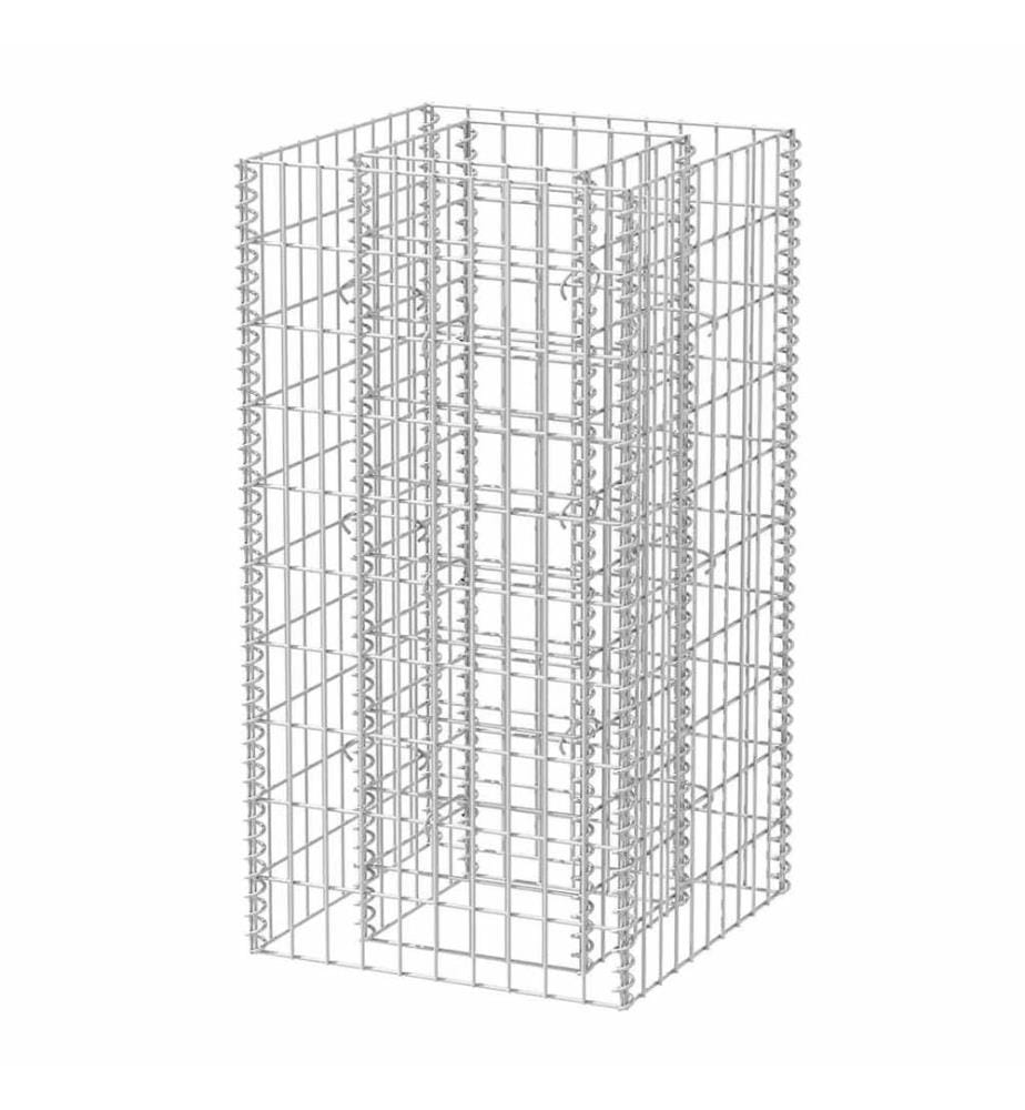 Lit surélevé à gabion Acier 50x50x100 cm