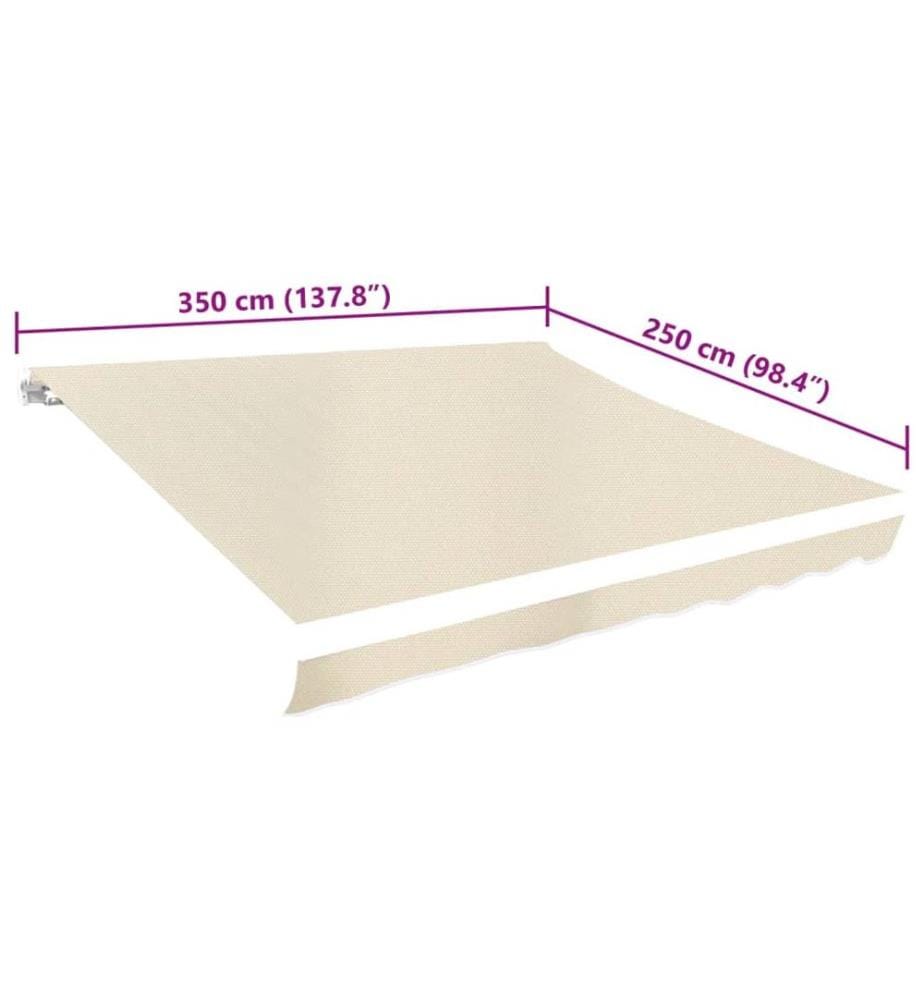 Markisenbespannung Canvas Creme 350x250 cm