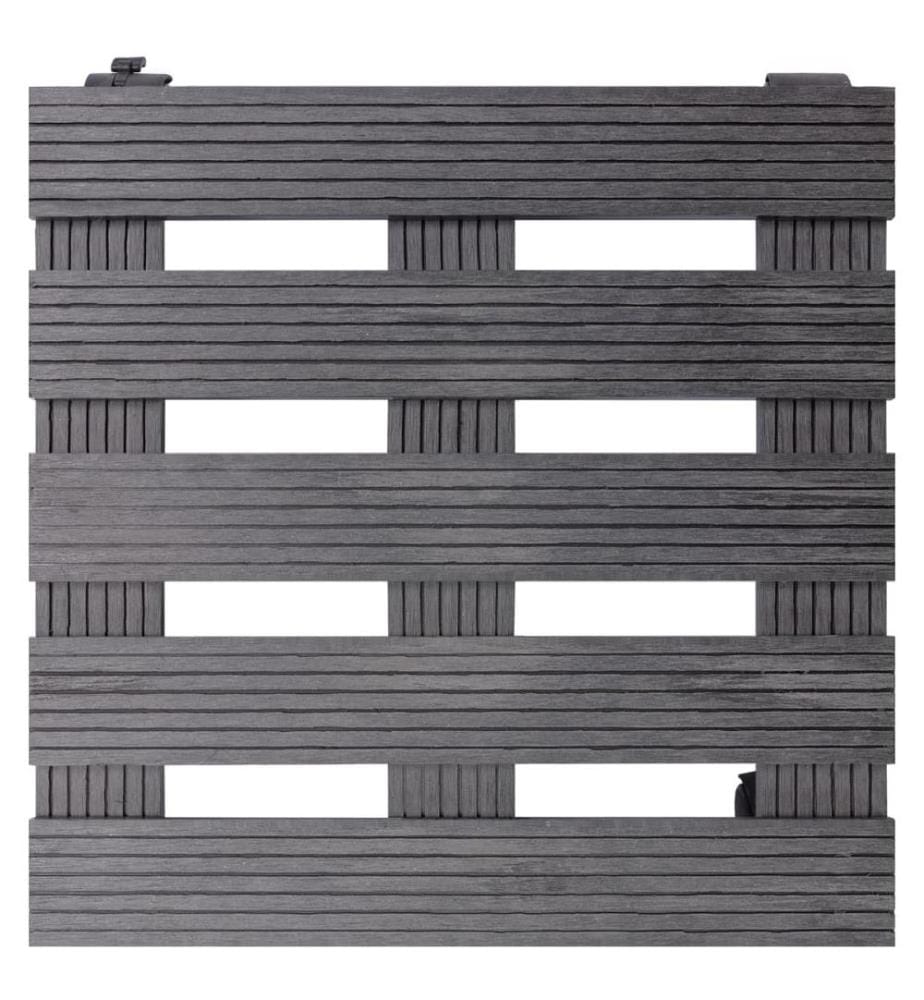 Pflanzenroller 2 Stk. Grau 30x30x7,5 cm WPC