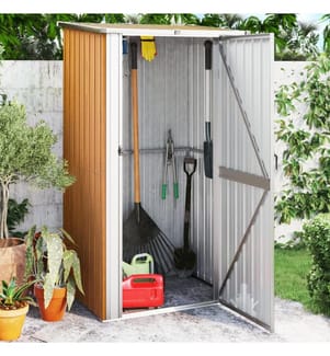 Abri de jardin marron 118,5 x 97 x 209,5 cm Acier galvanisé