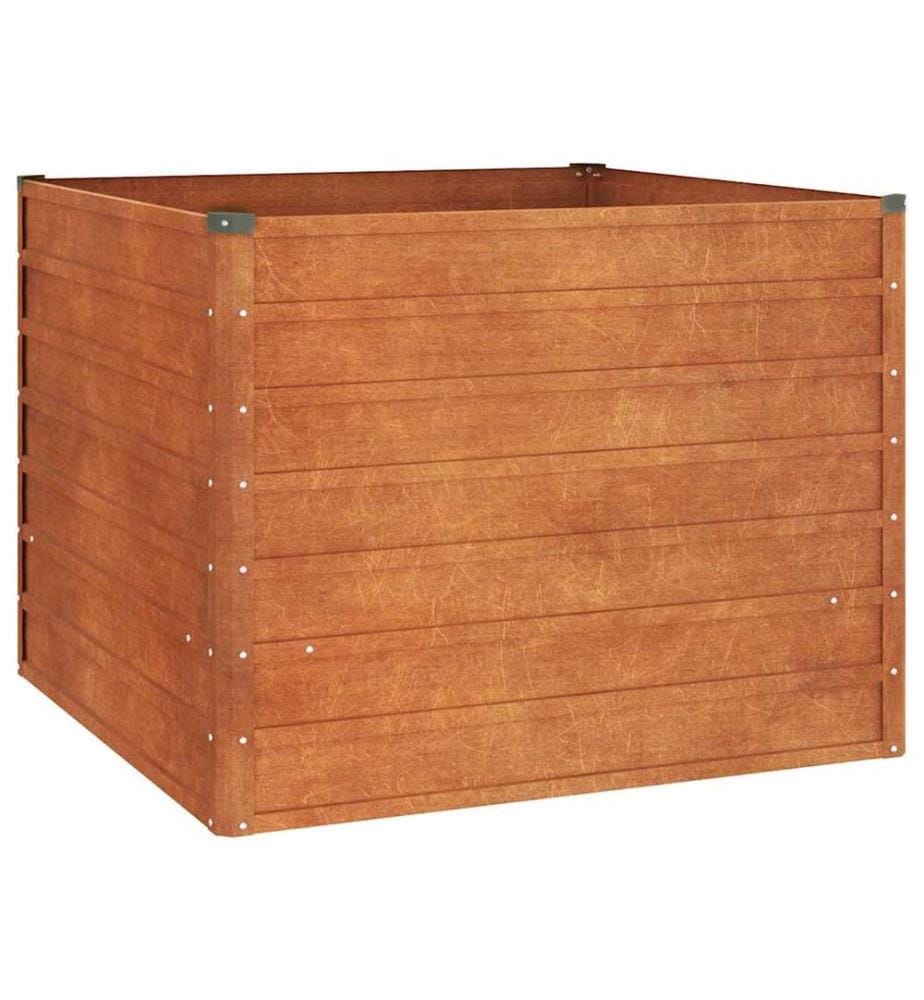 Hochbeet Rostig 100x100x77 cm Cortenstahl