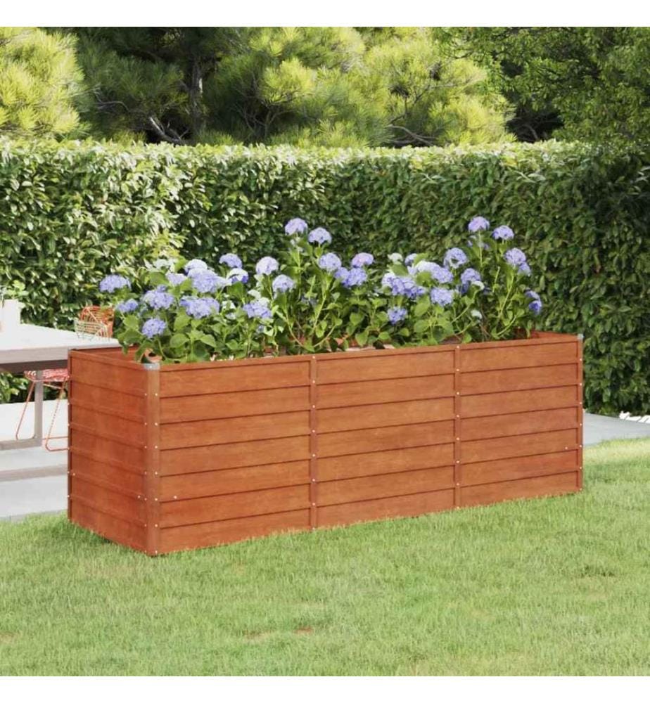 Hochbeet Rostig 240x80x77 cm Cortenstahl