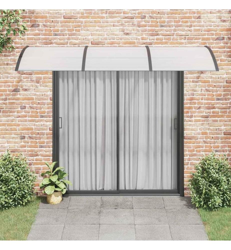 Auvent de porte Noir 300x100 cm Polycarbonate