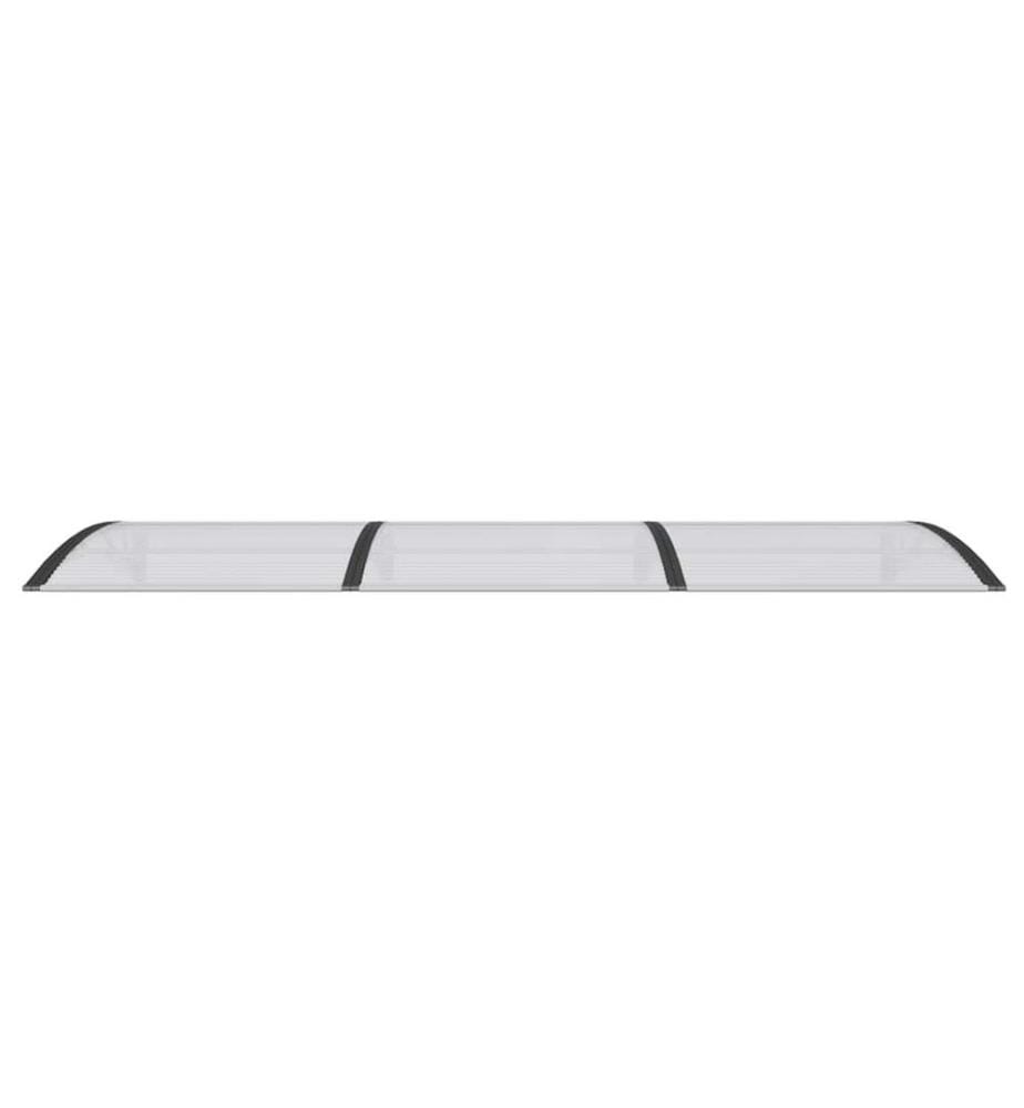 Auvent de porte Noir 300x100 cm Polycarbonate