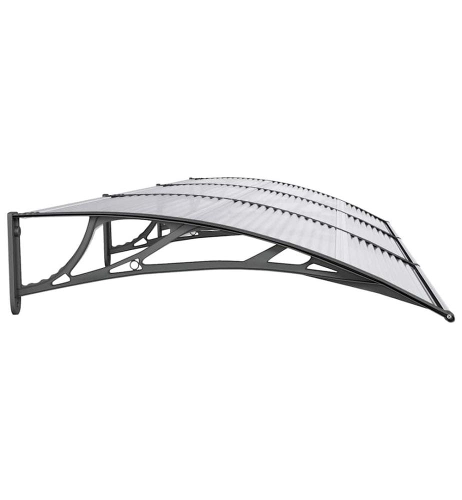 Auvent de porte Noir 300x100 cm Polycarbonate