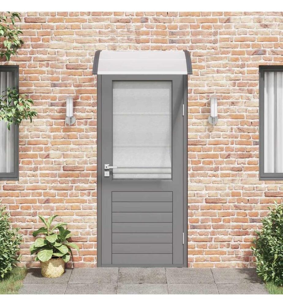 Auvent de porte Noir et transparent 100x75 cm Polycarbonate