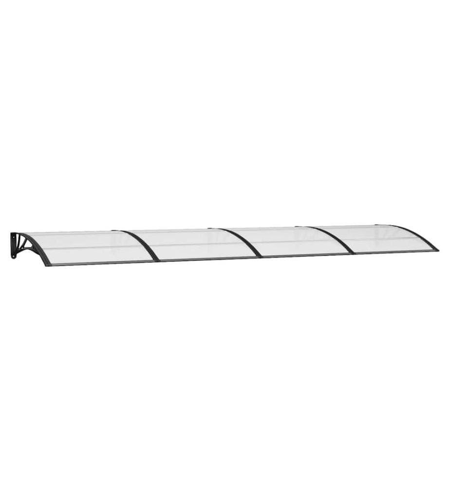 Türvordach Schwarz 400x100 cm Polycarbonat