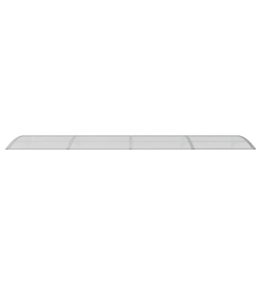Türvordach Grau 400 x 100 cm Polycarbonat