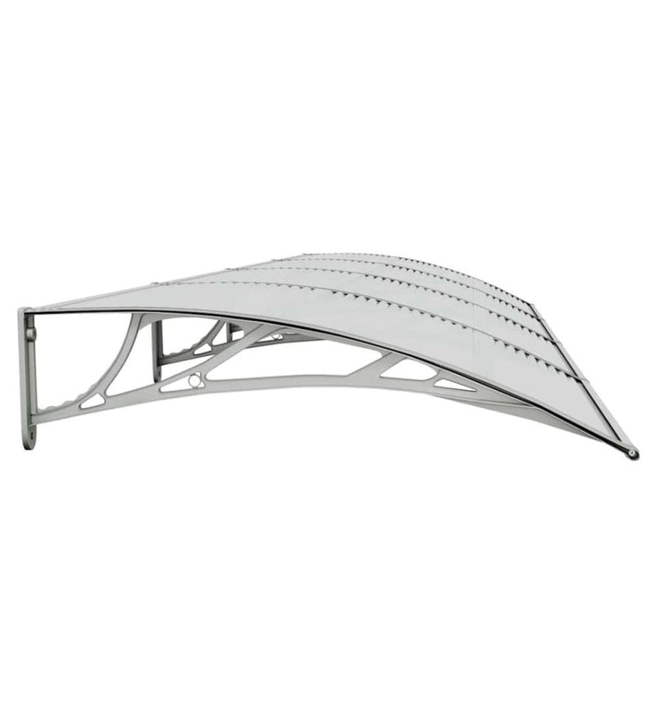 Türvordach Grau 400 x 100 cm Polycarbonat