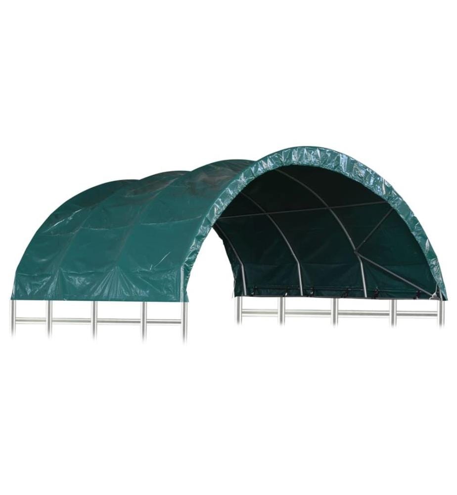 Tente pour bétail PVC 3,7x3,7 m Vert