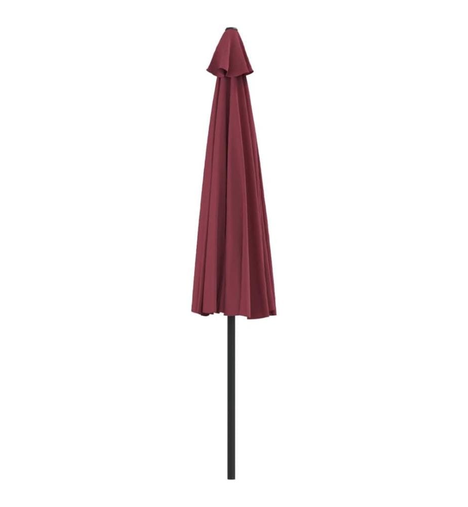 Parasol de balcon mât en aluminium Bordeaux 300x155x223 cm Demi