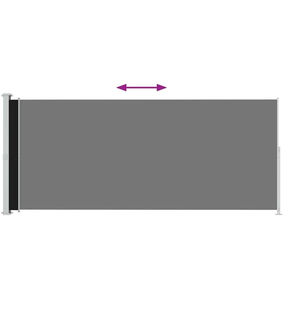 Seitenmarkise Ausziehbar 180x500 cm Schwarz