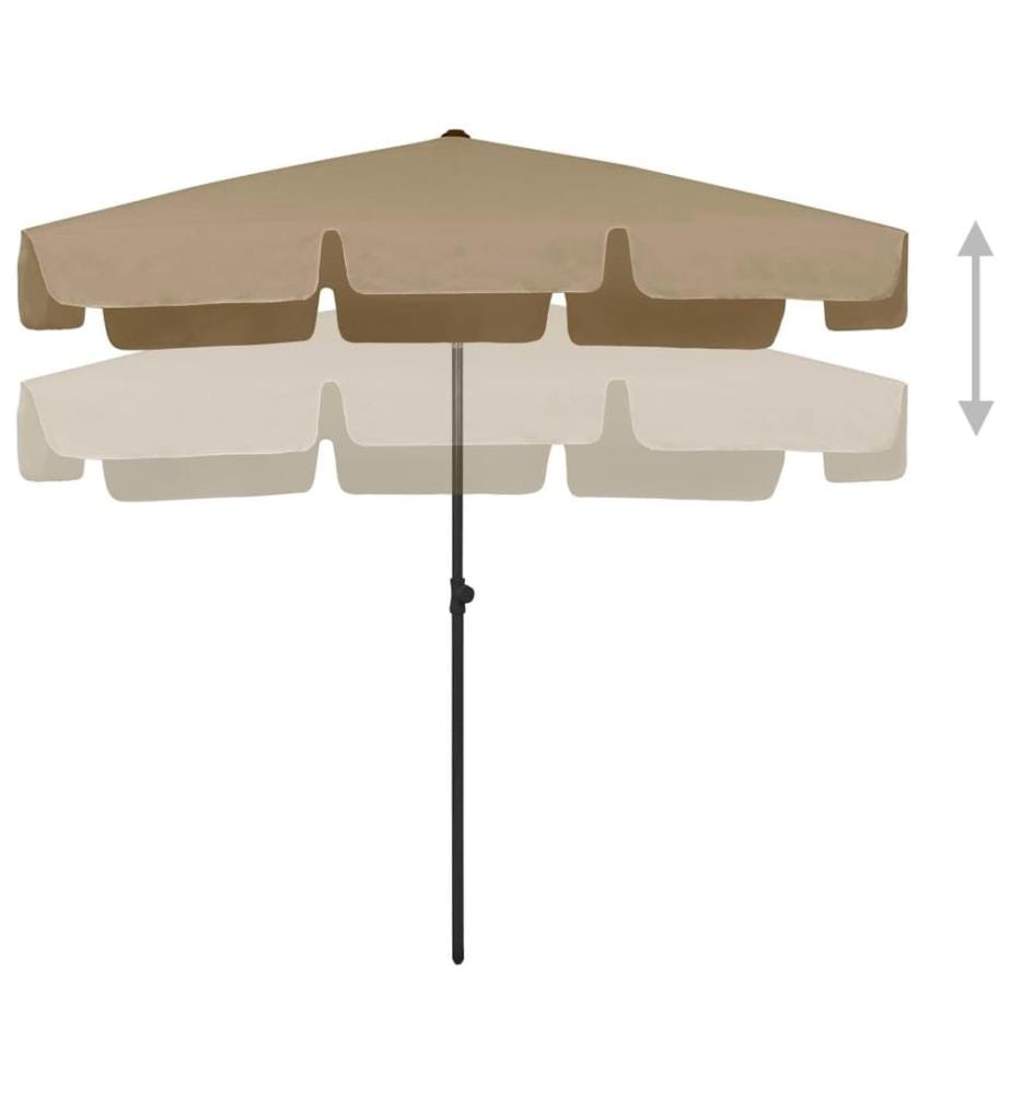 Strandschirm Taupe 200x125 cm
