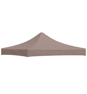 Toit de tente de réception 3x3 m Taupe 270 g/m²