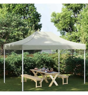Toit de tente de réception 4x3 m Crème 270 g/m²