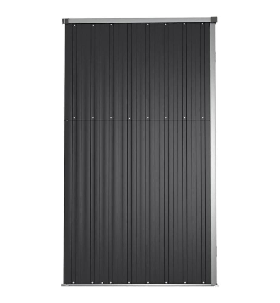 Abri à outils de jardin anthracite 161x89x161cm acier galvanisé