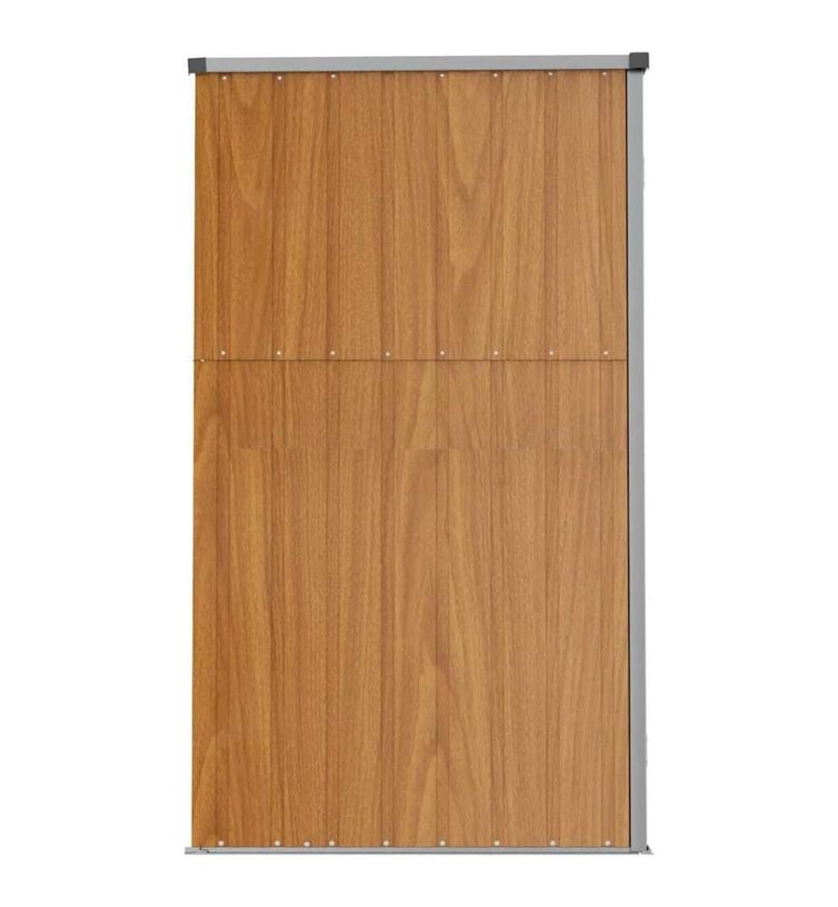 Abri à outils de jardin marron 161x89x161 cm acier galvanisé