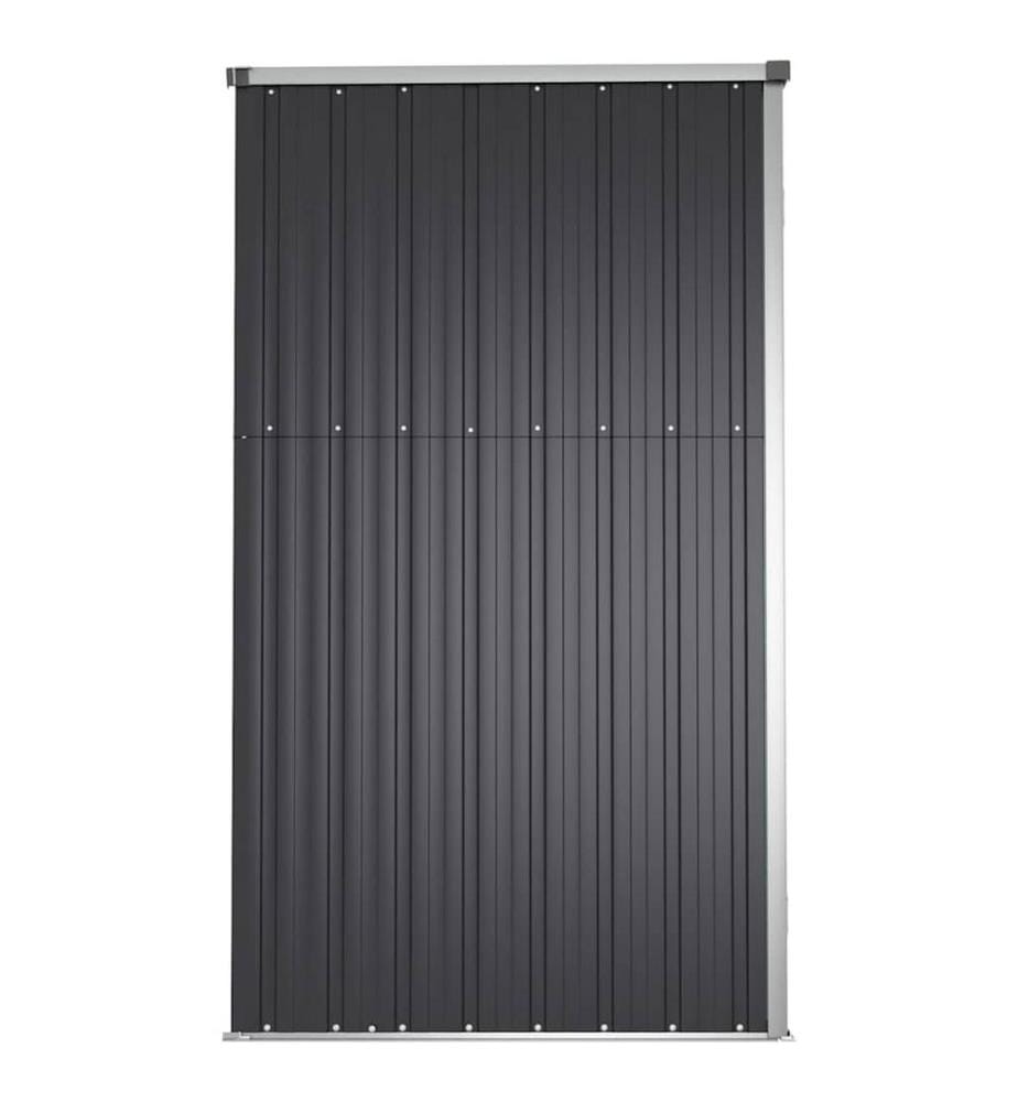 Gerätehaus Anthrazit 225x89x161 cm Verzinkter Stahl