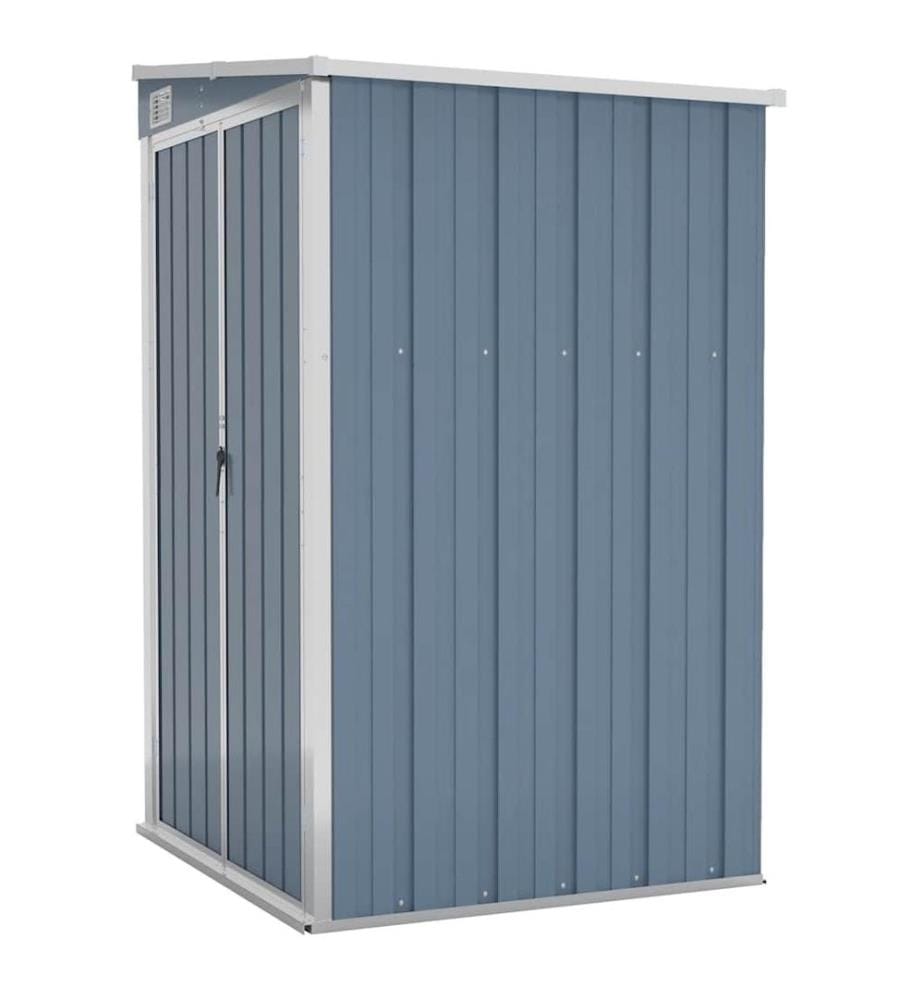 Remise de jardin murale Gris 118x100x178 cm Acier galvanisé