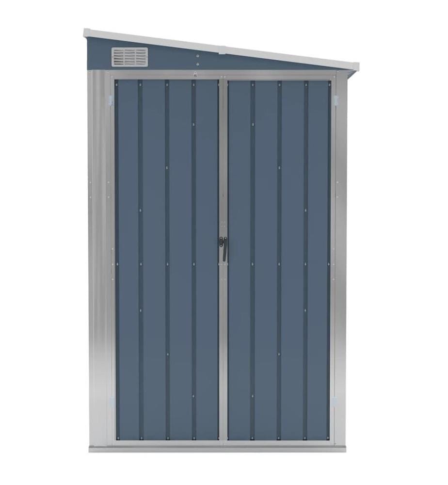 Remise de jardin murale Gris 118x100x178 cm Acier galvanisé