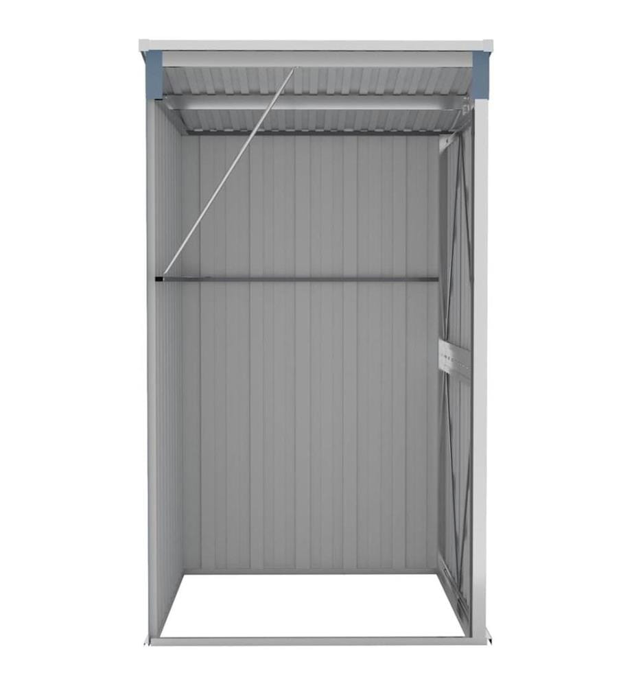 Remise de jardin murale Gris 118x100x178 cm Acier galvanisé