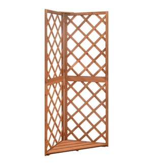 Treillis d'angle 50x50x145 cm Bois de sapin massif