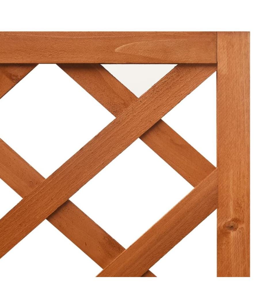 Eck-Spalier mit Pflanzkasten 40x40x150cm Massivholz Tanne