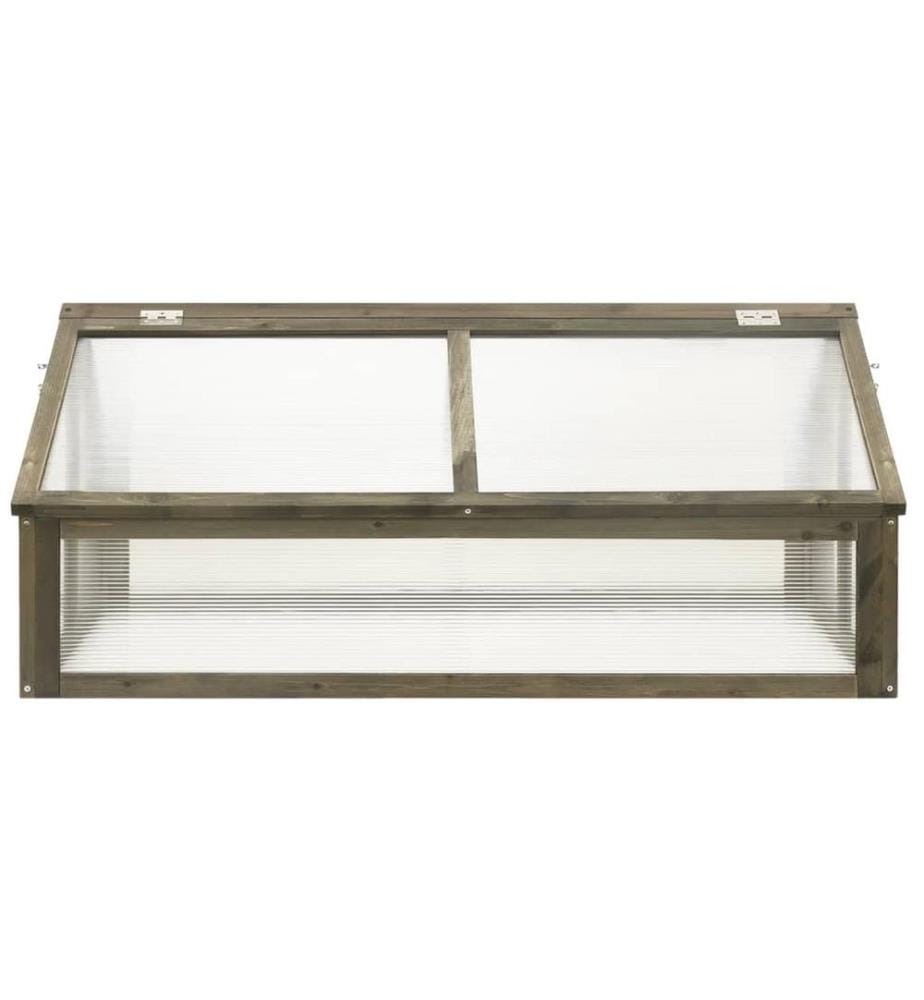 Gewächshaus Grau 114x80x50 cm Tannenholz