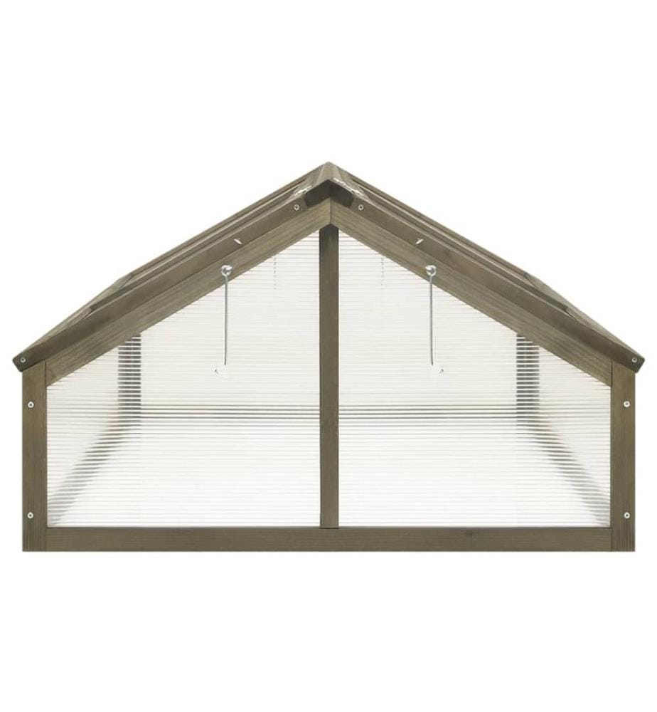 Gewächshaus Grau 114x80x50 cm Tannenholz