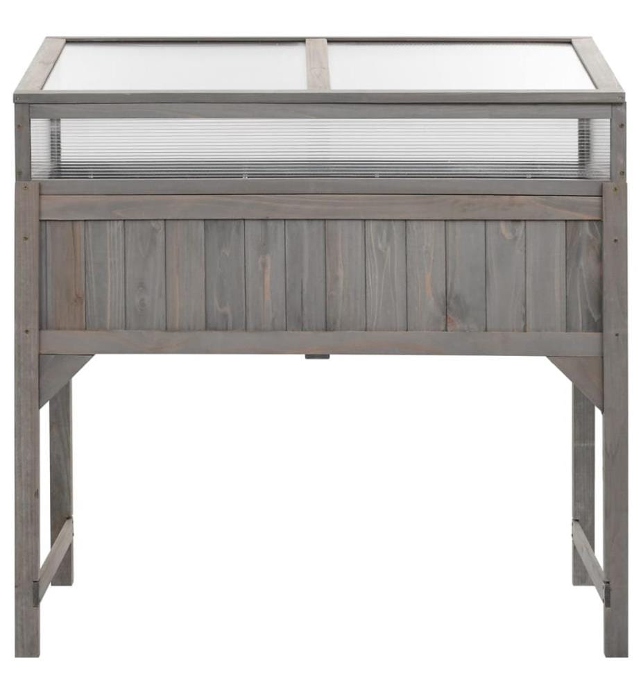 Lit surélevé avec serre 110x54x120 cm Bois de sapin massif