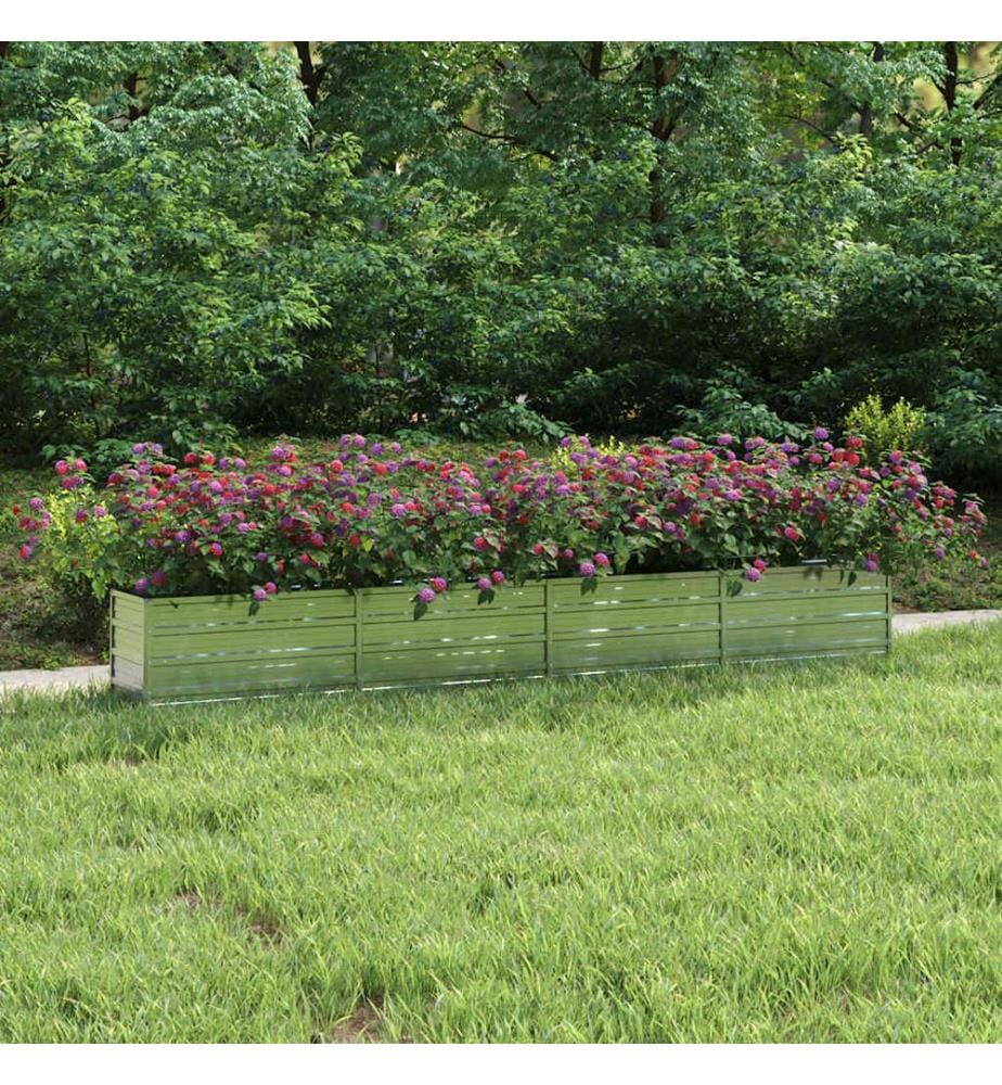 Garten-Hochbeet 320x40x45 cm Verzinkter Stahl Silber