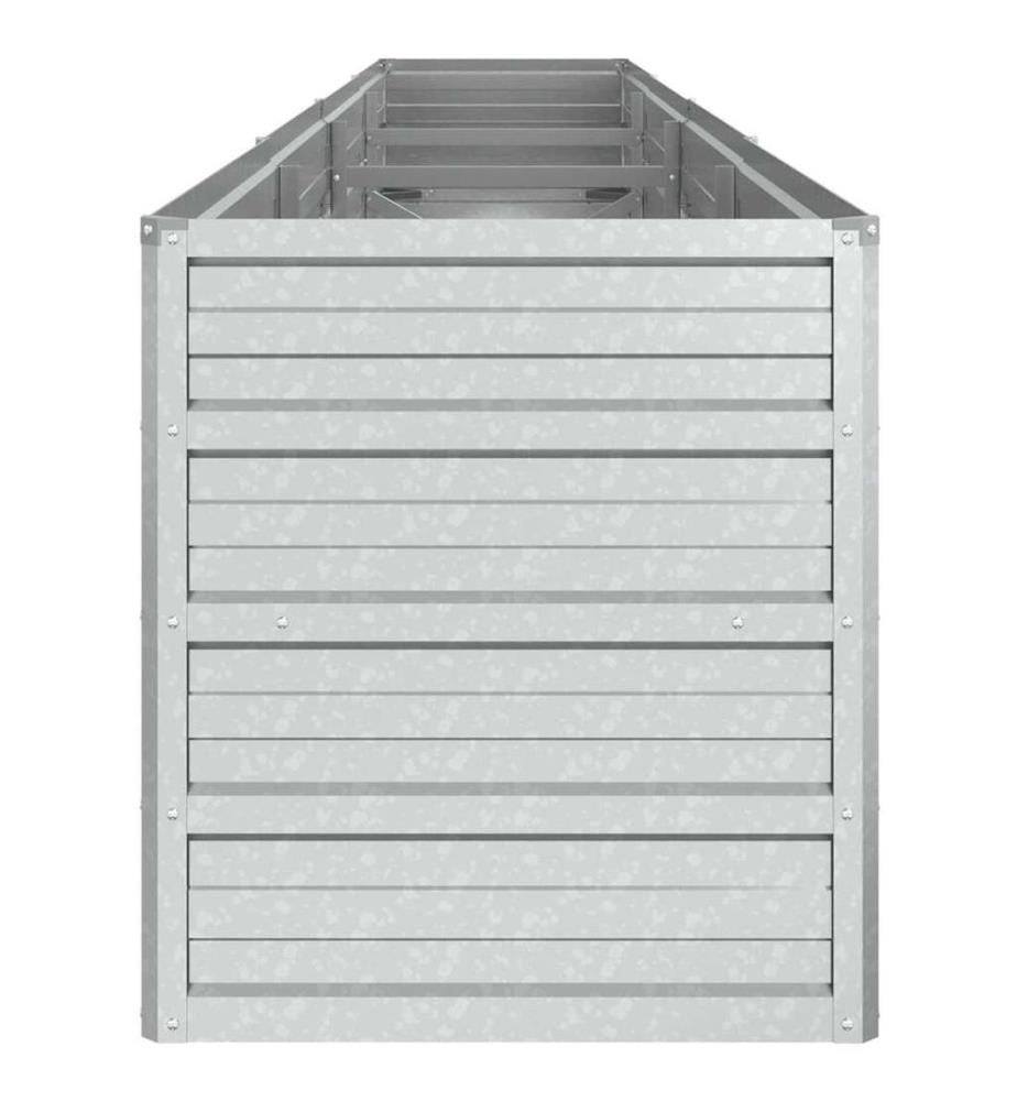 Garten-Hochbeet 320x40x45 cm Verzinkter Stahl Silber