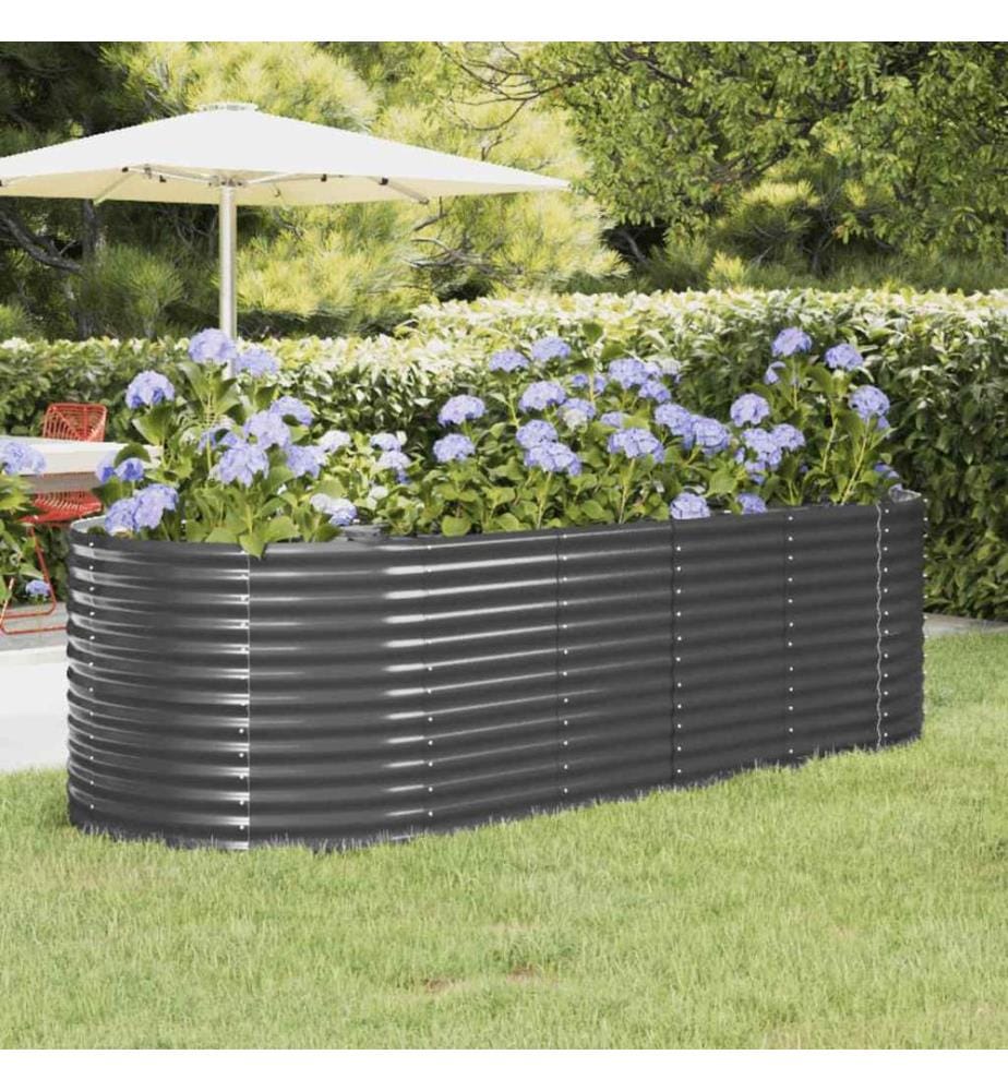 Hochbeet Verzinkter Stahl 249x100x68 cm Anthrazit