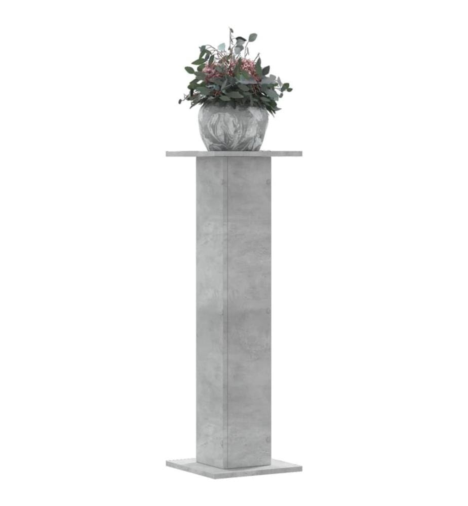 Pflanzenständer 2 Stk. Betongrau 30x30x95 cm Holzwerkstoff