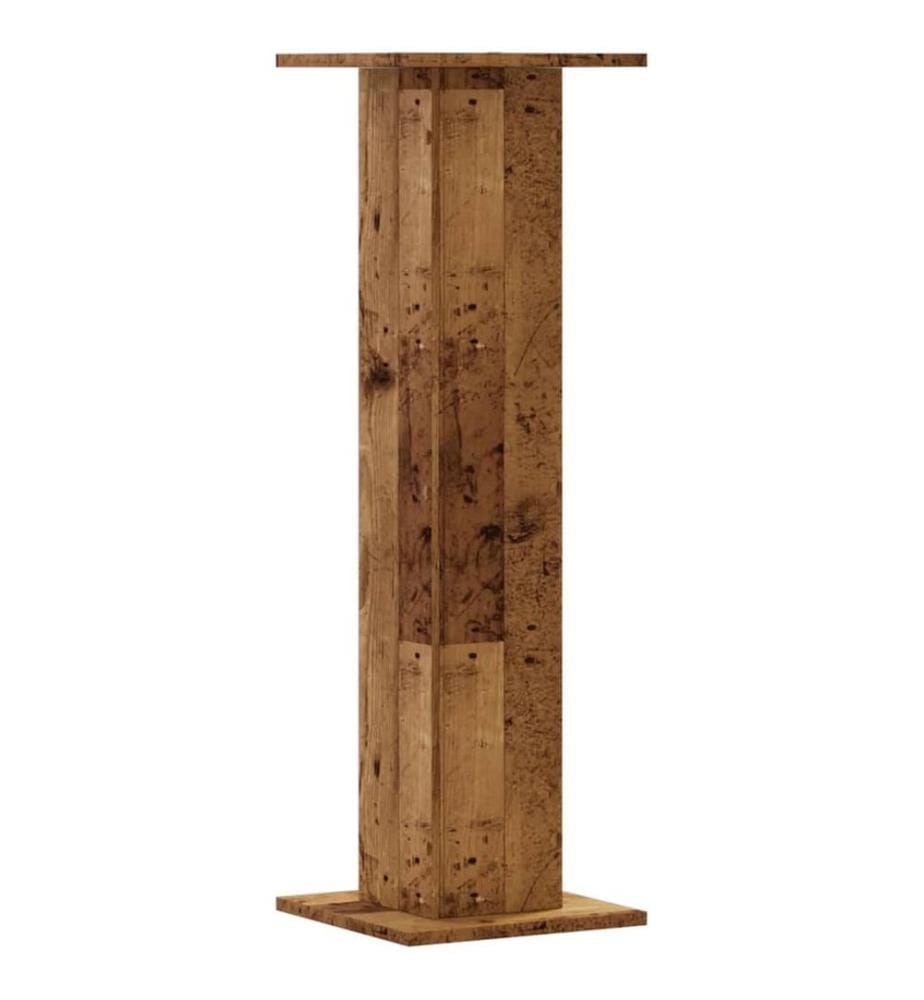 Pflanzenständer 2 Stk. Altholz-Optik 30x30x95 cm Holzwerkstoff