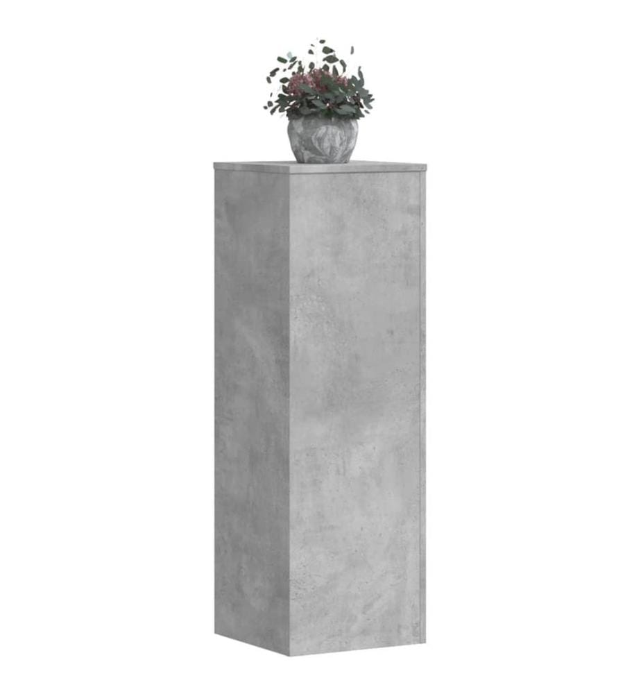 Pflanzenständer 2 Stk. Betongrau 33x33x100 cm Holzwerkstoff