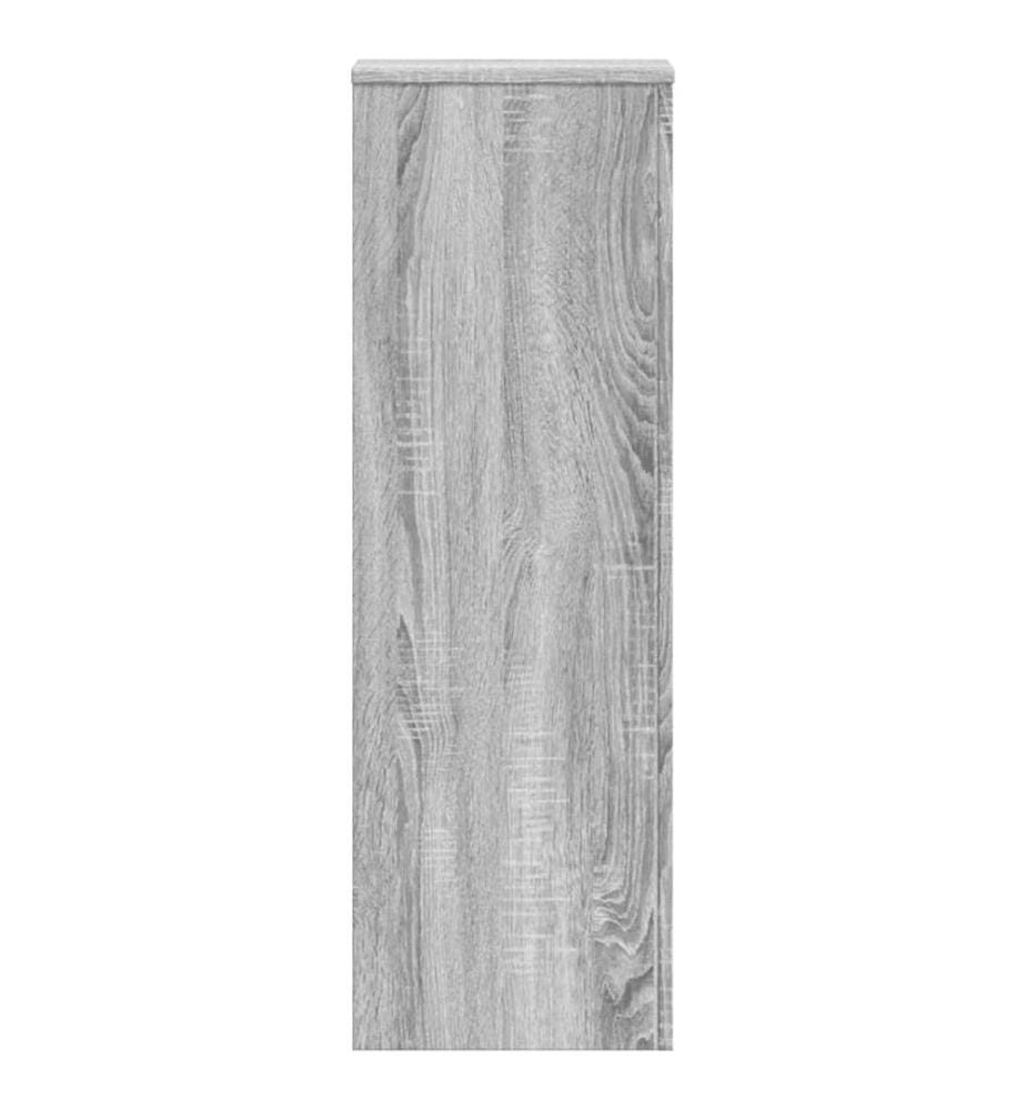 Pflanzenständer 2 Stk. Grau Sonoma 33x33x100 cm Holzwerkstoff