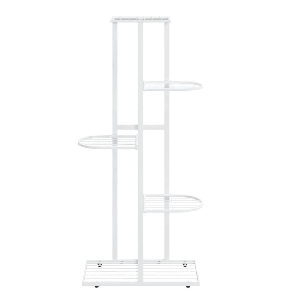 Blumenständer 5-Etagen 43x22x98 cm Weiss Metall