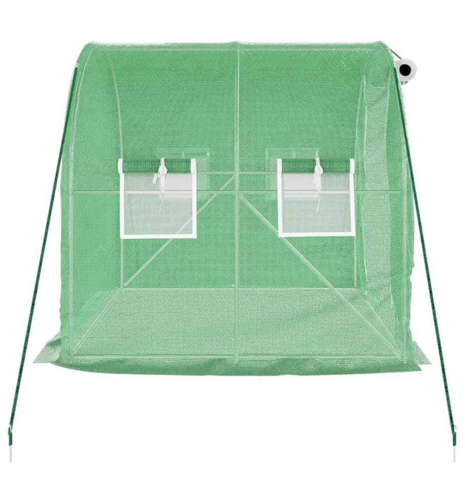 Gewächshaus mit Stahlrahmen Grün 4 m² 2x2x2 m