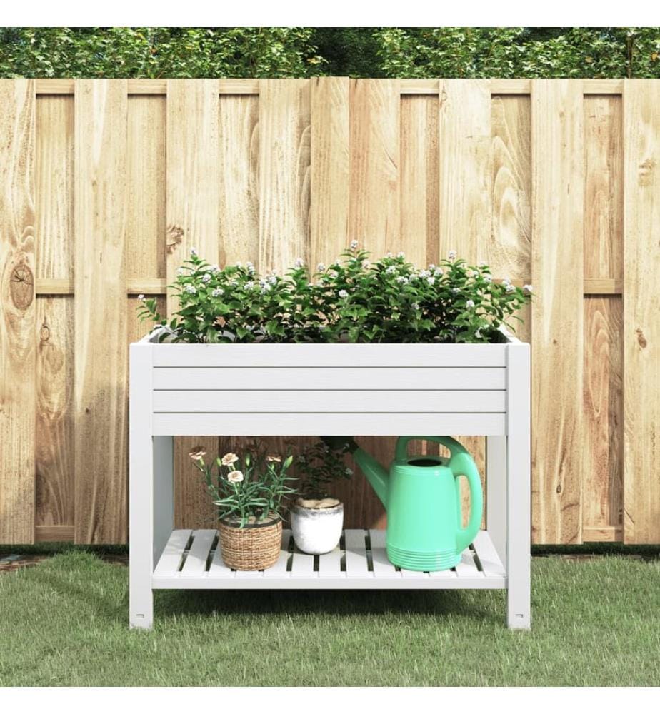 Hochbeet Weiss 110x45x79 cm Polypropylen