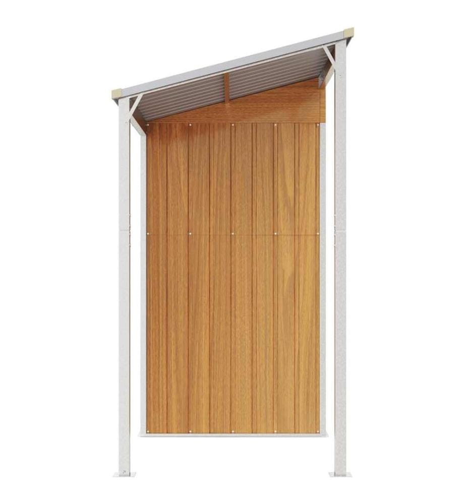 Abri de jardin avec toit prolongé marron clair 277x107x181 cm