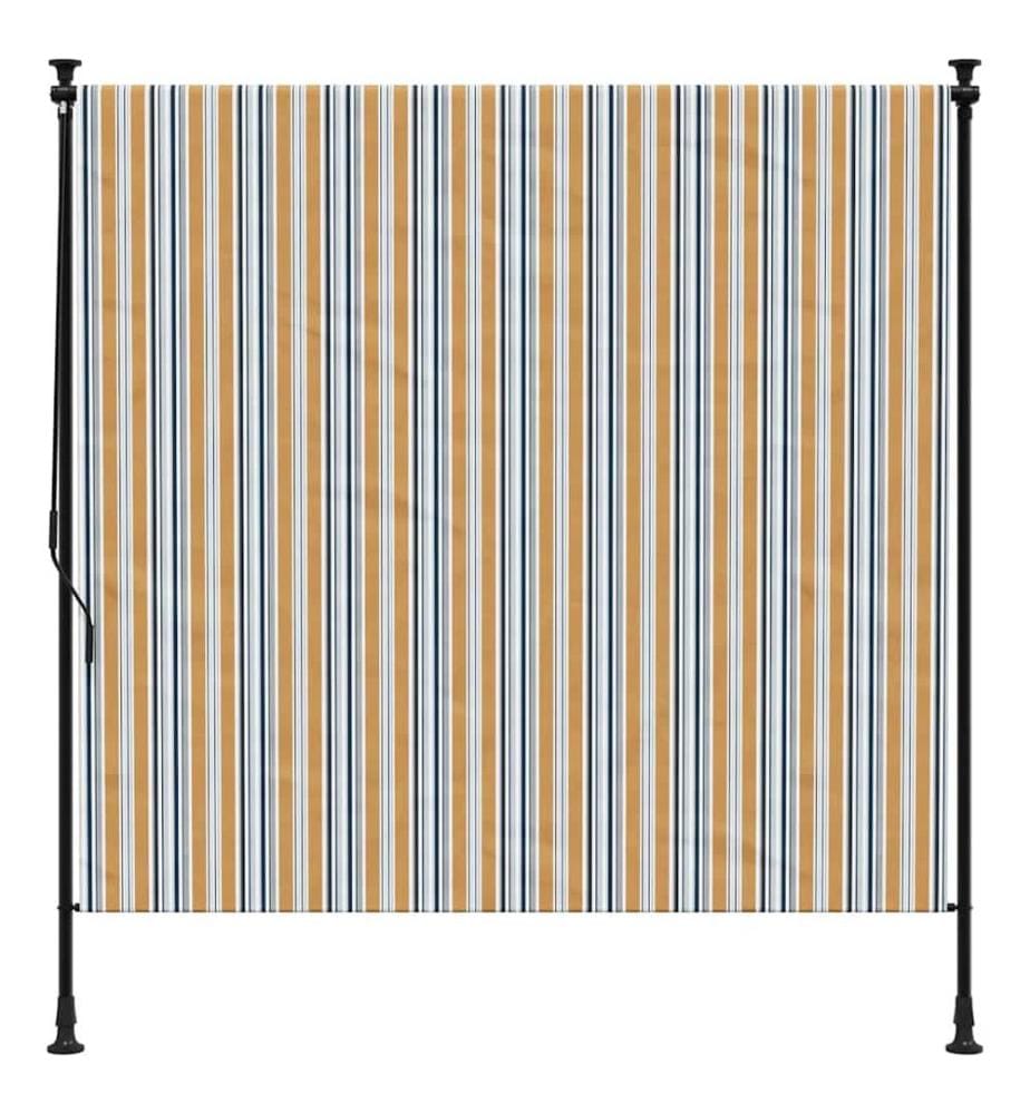 Aussenrollo Gelb und Weiss 200x270 cm Stoff und Stahl