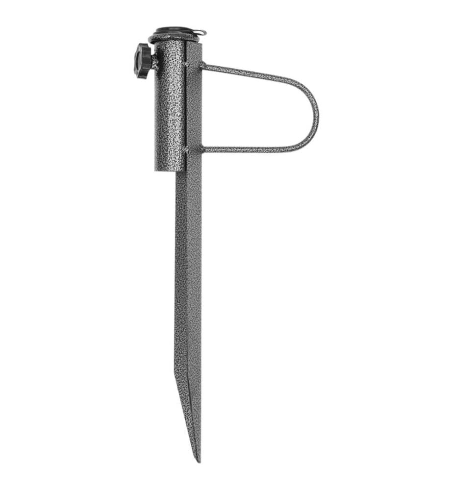Supports de parasol avec piquets 2 pcs 19x42 cm acier galvanisé