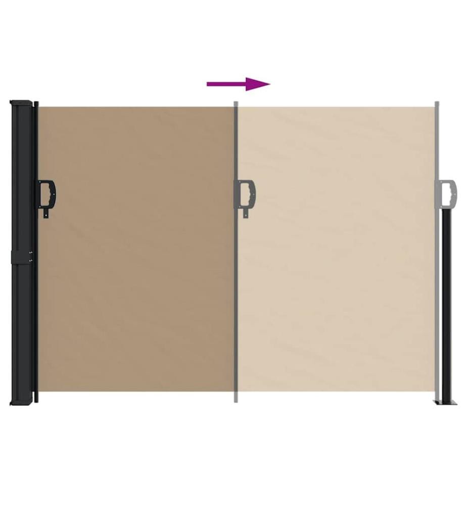 Seitenmarkise Ausziehbar Taupe 140x300 cm