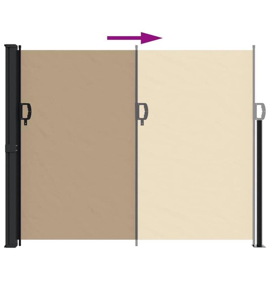 Seitenmarkise Ausziehbar Beige 160x600 cm
