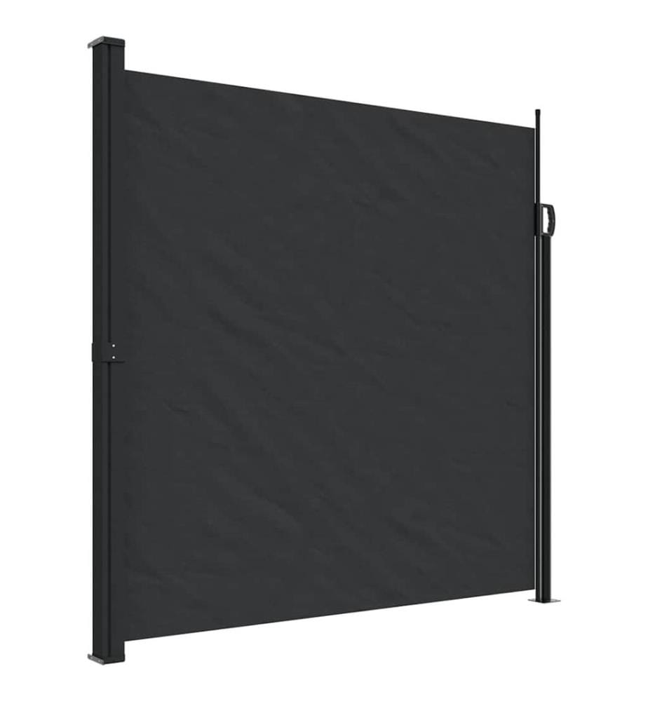 Seitenmarkise Ausziehbar Schwarz 200x600 cm