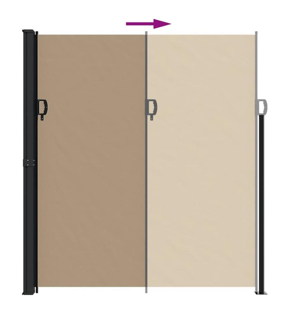Seitenmarkise Ausziehbar Taupe 220x600 cm